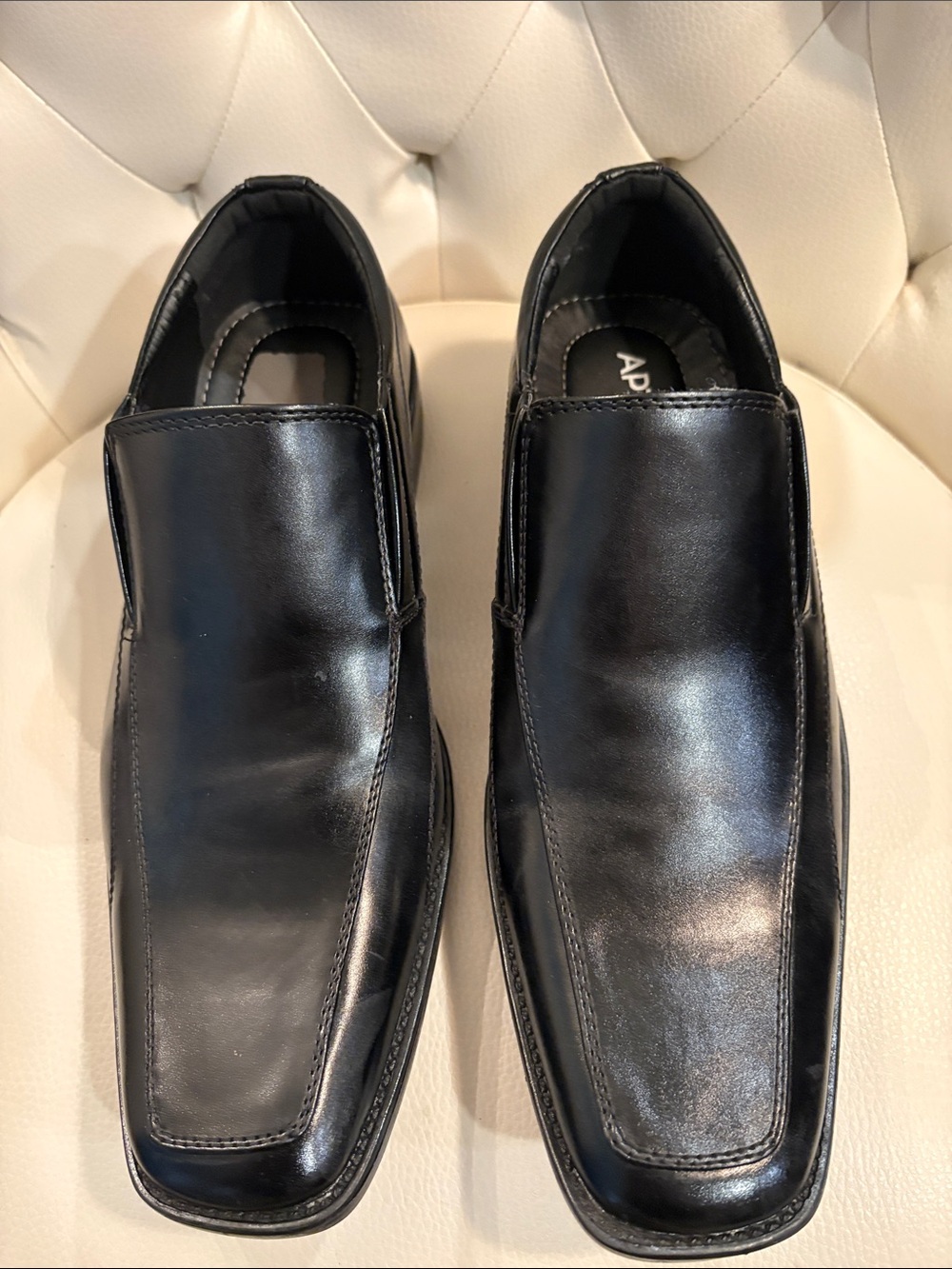Apt. 9 Men's Black Leather Slip-On Loafers